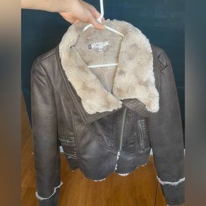 Juli By Jennifer Lopez Faux Leather Coat